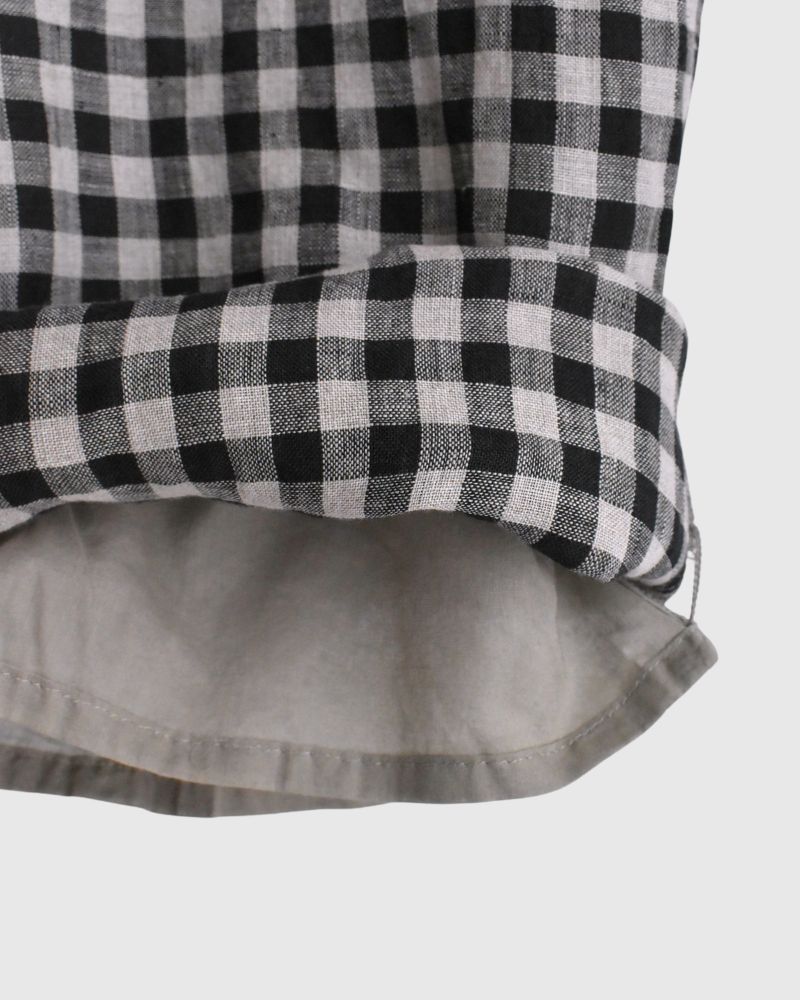 Gingham Check Pants in Natural/Black