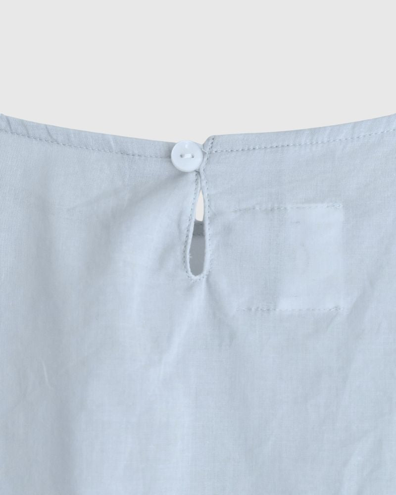 Beside Frill Pullover in PaleBlue