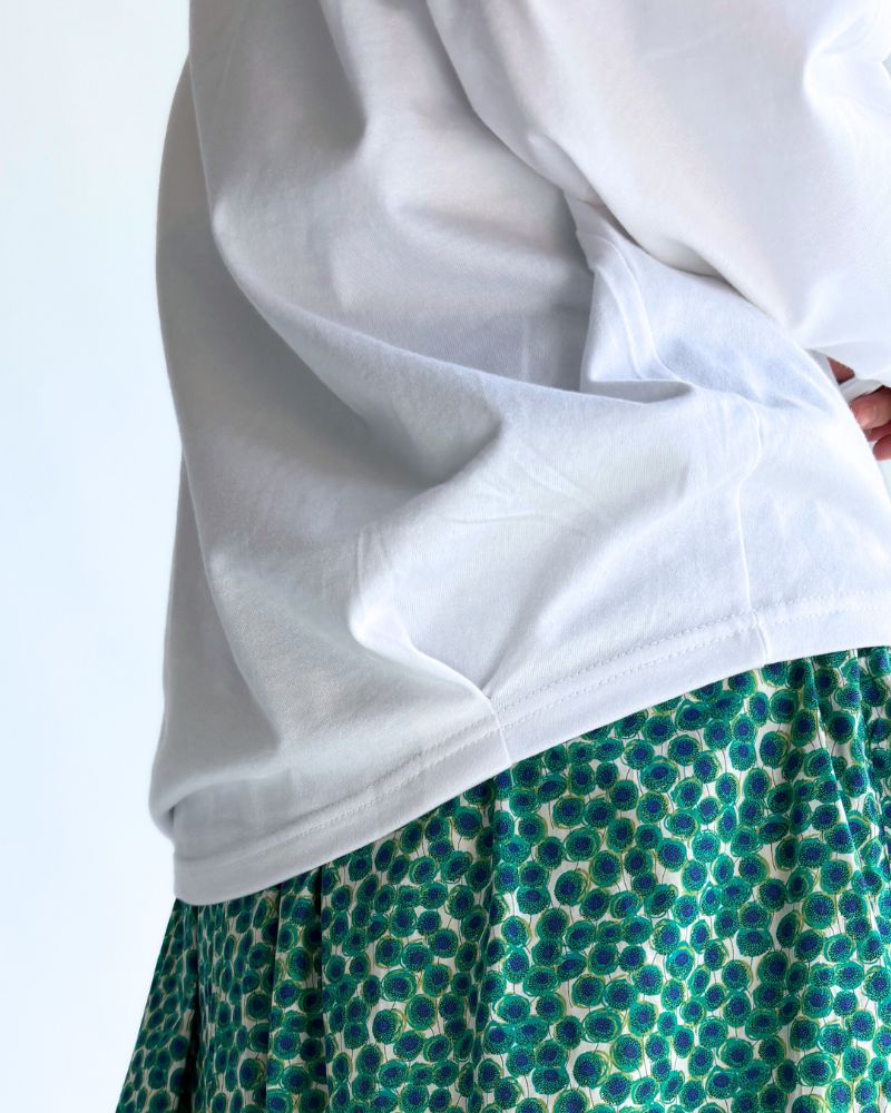 Tuck Cocoon T-shirt in White