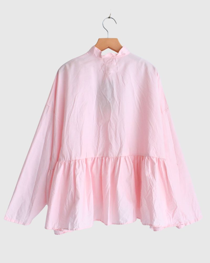 Back Gathered Blouse in Pink