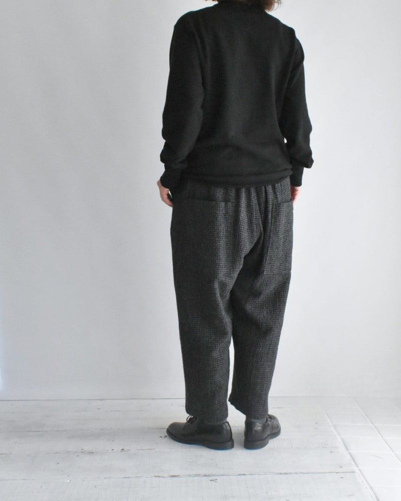 Recycle/Organic Henley Neck Sweatshirt in Black