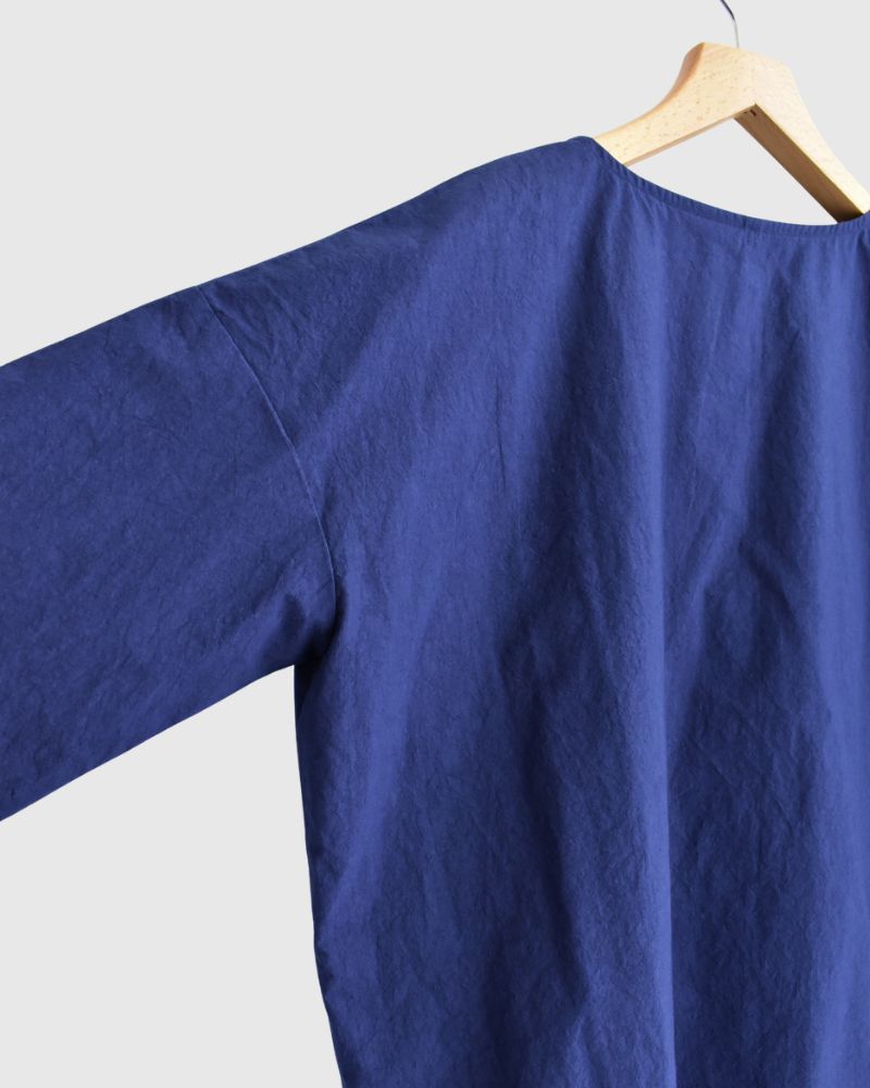 Drawstring Pullover in Blue