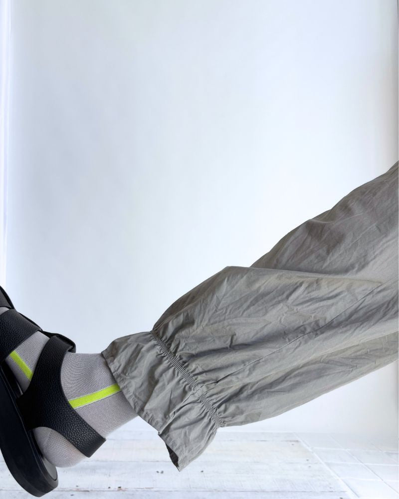 Hem Frill Pants in Gray