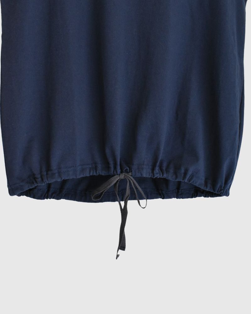 Sleeveless Drawstring T-shirt Navy