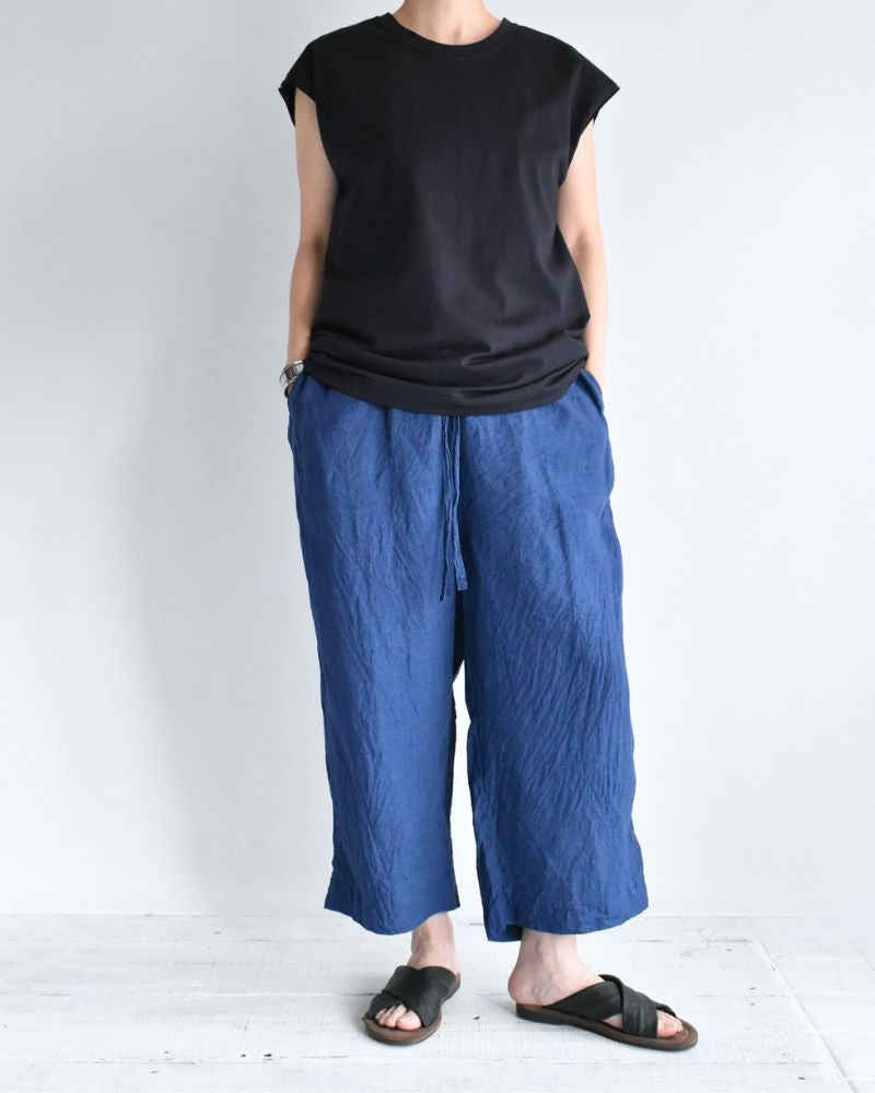Indigo Linen Pants in Blue