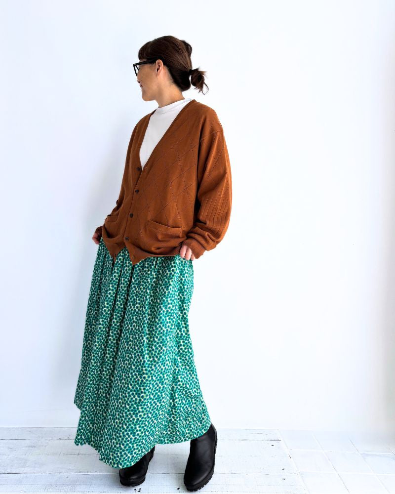 Openwork knit cardigan 'EMILY' in Camel