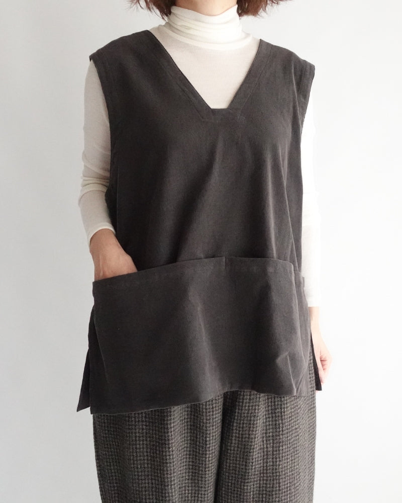 D/d | 2363027 Work Pullover Vest (Corduroy) in Brown