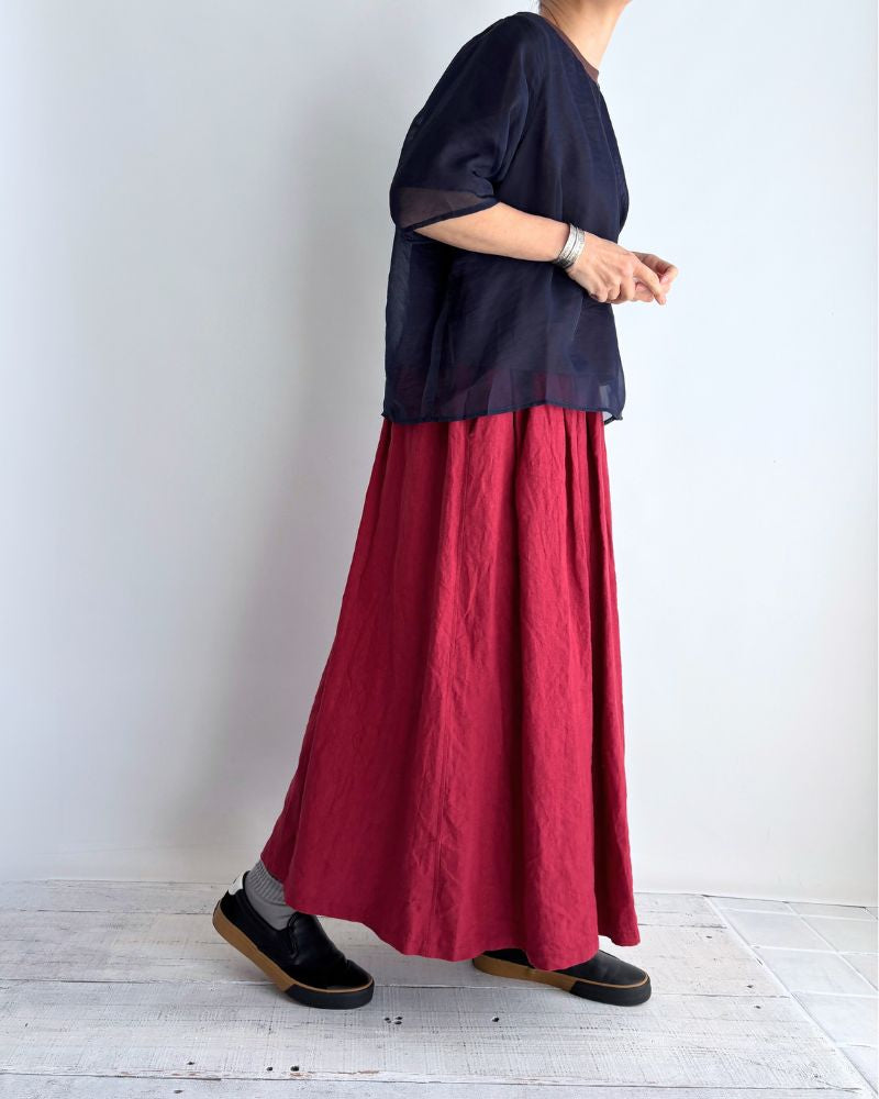 Sheer Layered Top ‘SAN’ in Navy