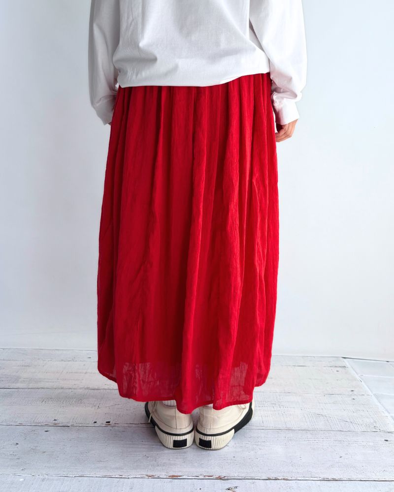 GATHERED SKIRT in DeepRed