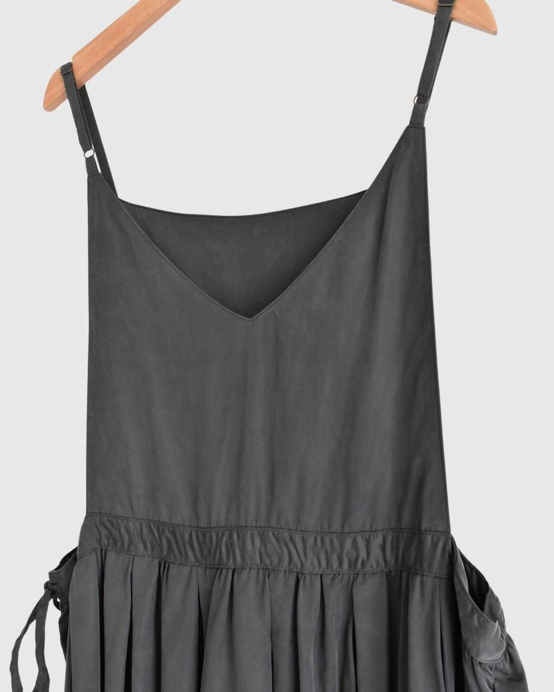 CURIOUS CAMISOLE ONE PIECE in Charcoal