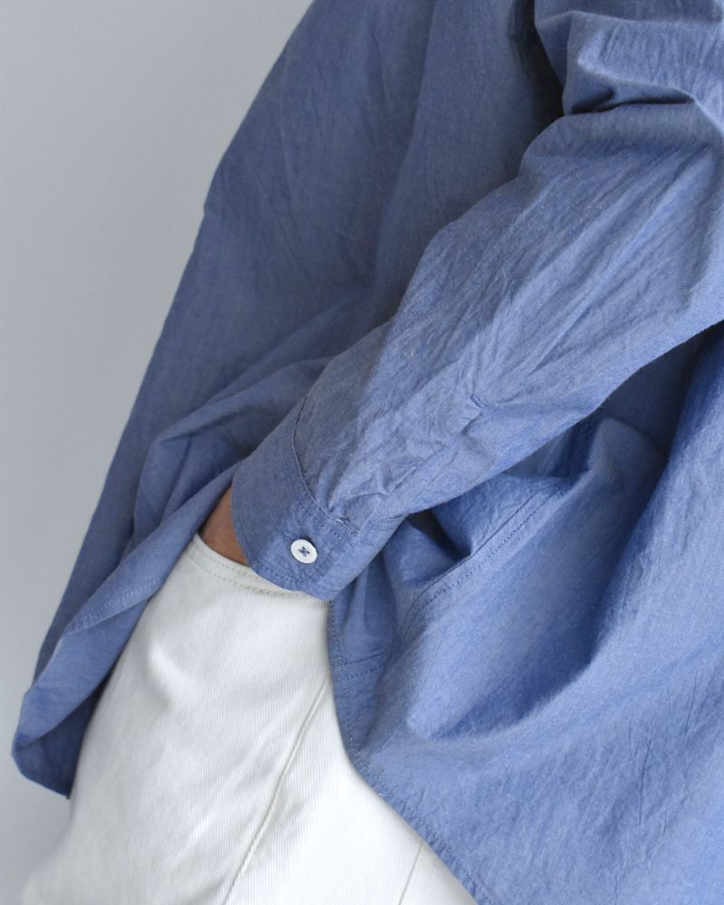 Regular Collar Big Shirt in Blue