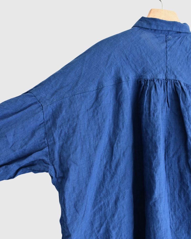 French Linen Shirt in Blue