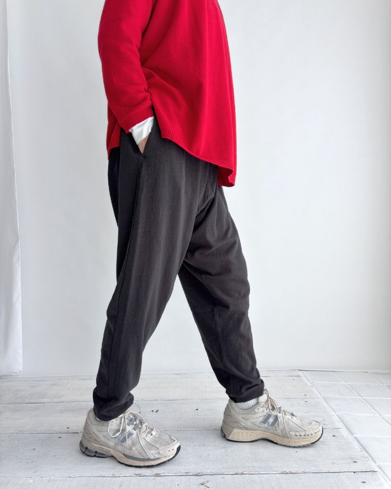 Jersey sarouel pants in Charcoal