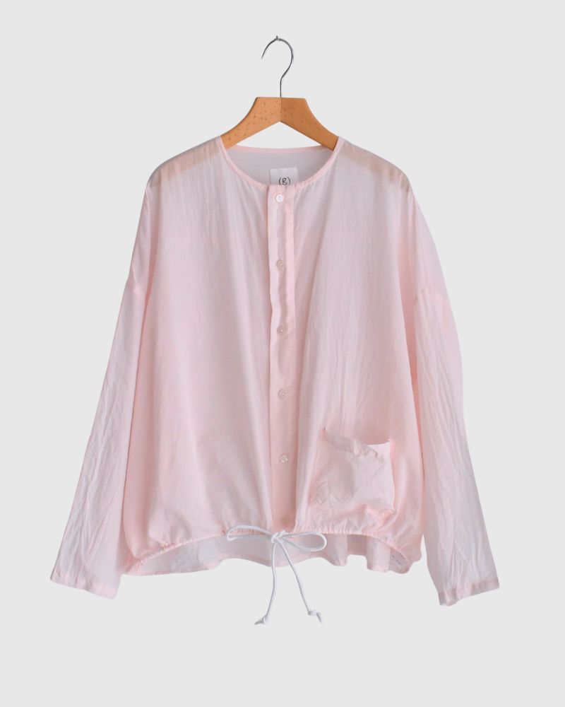 Hem Cord Adjustment Shirt in Pink