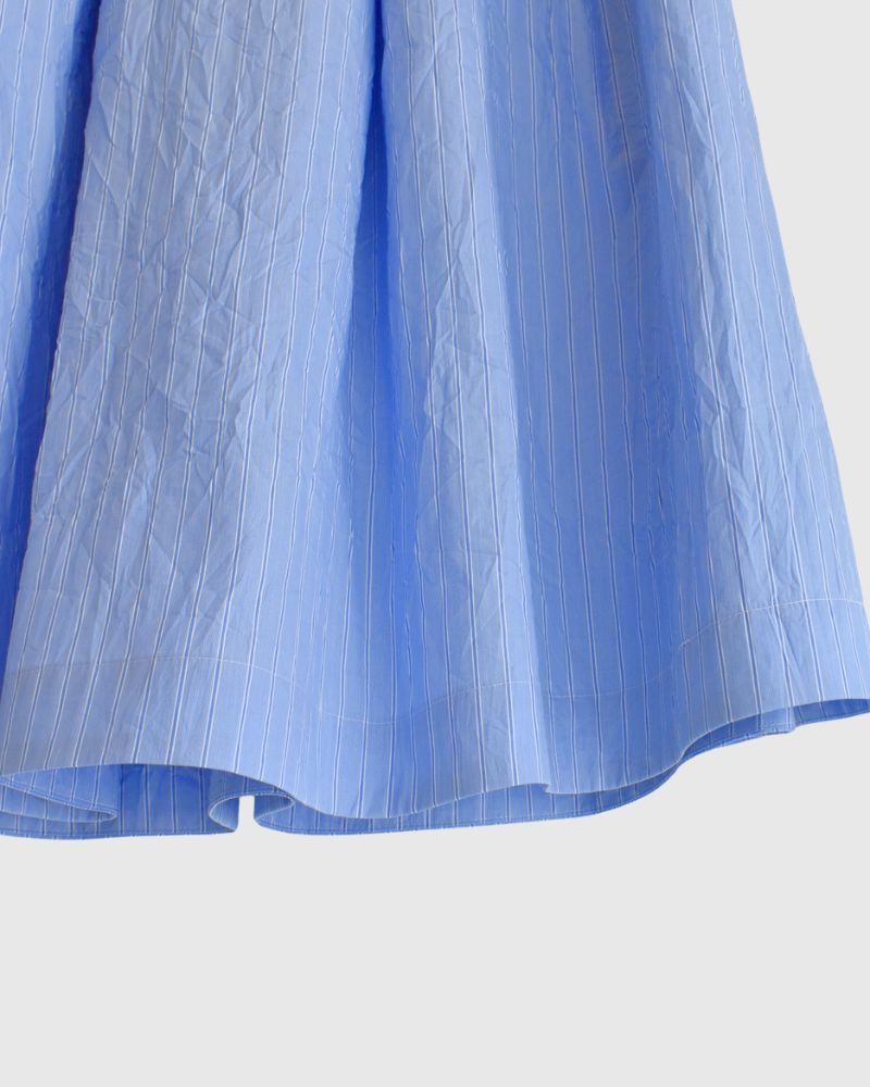 MIRA-CC Tuck Skirt in SaxStripe