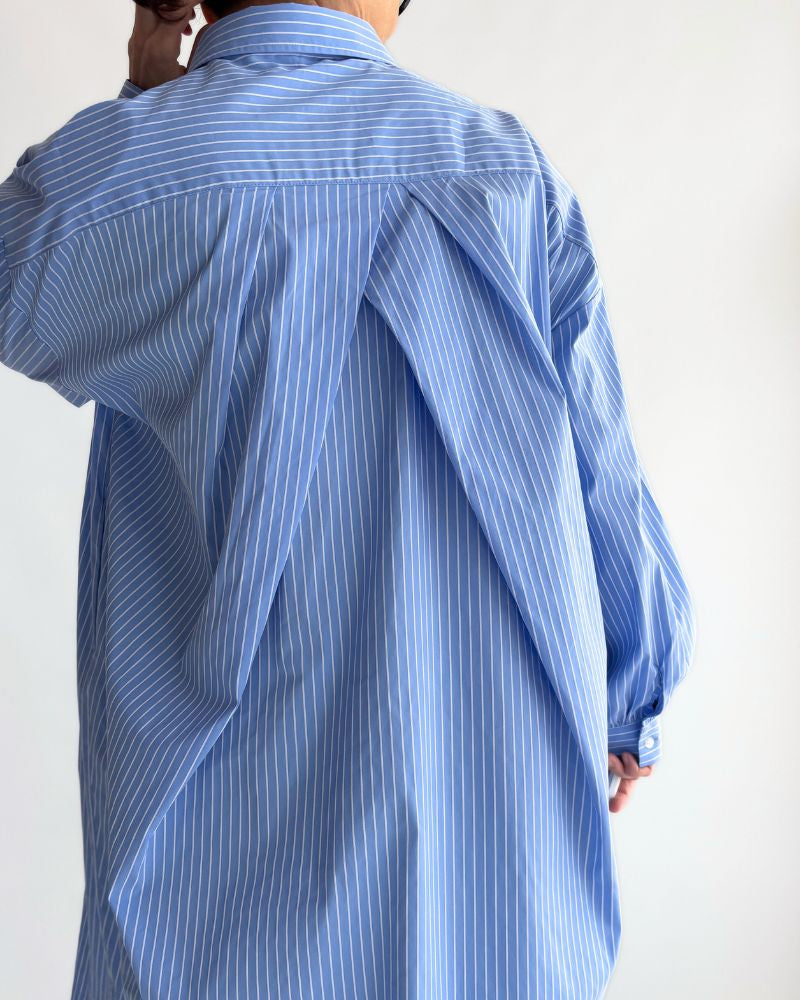 Knit vest layered striped shirt dress 'APOLU' in Saxe