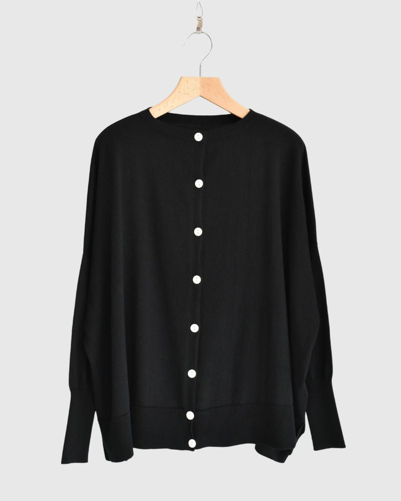 5COLOR 2WAY Cardigan in Black