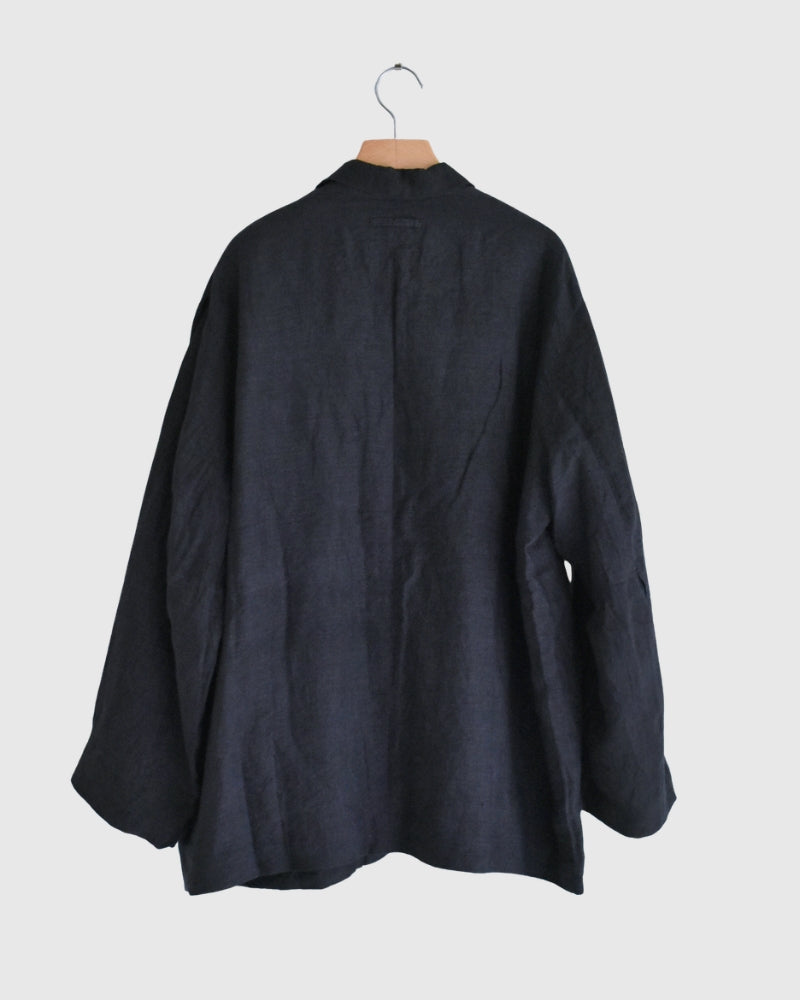 Handwoven 40 Linen Jacket in DarkNavy