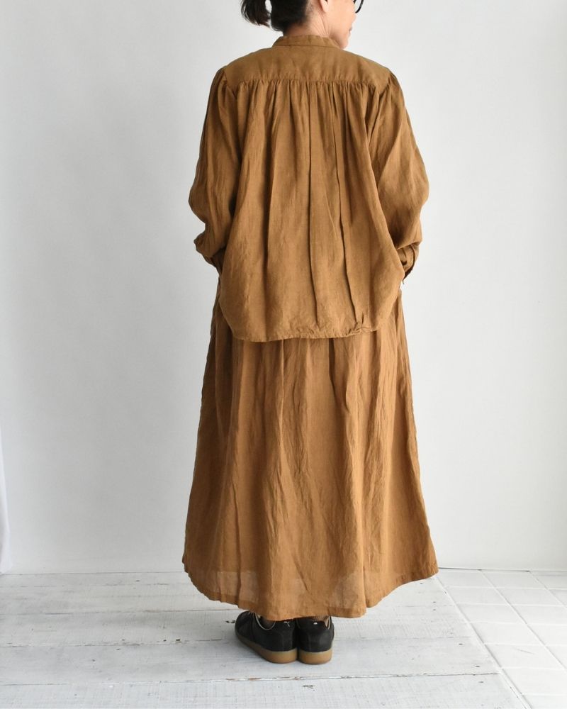 French Linen Shirt in Camel