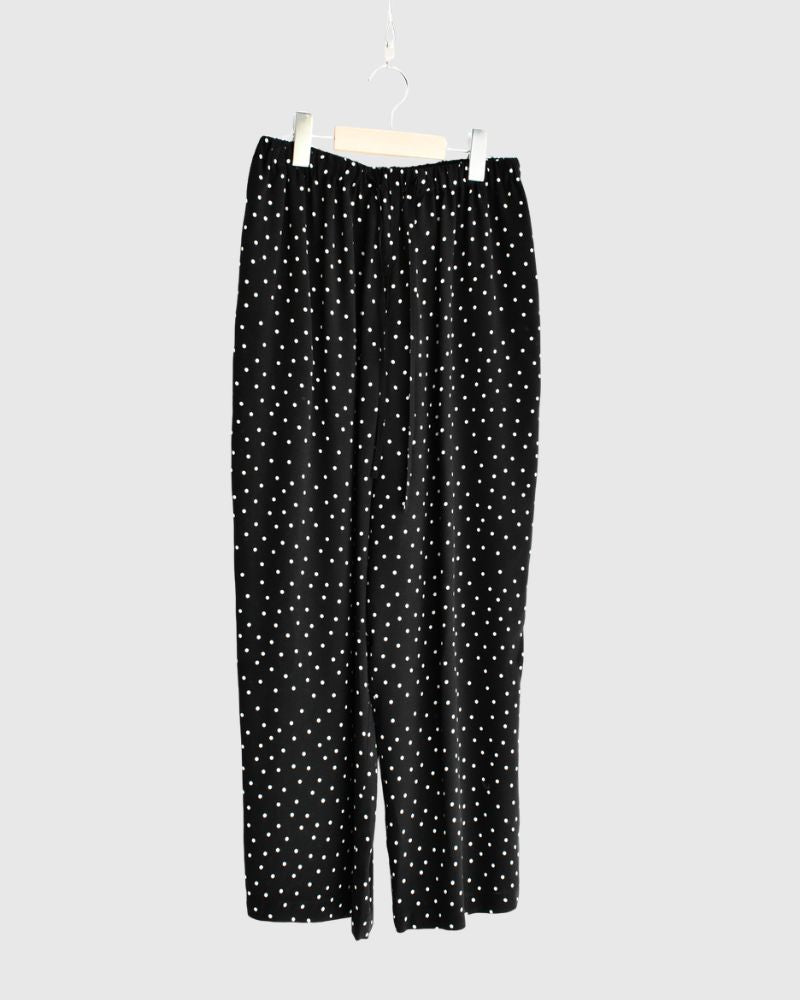 Ipeker Print Easy Pants in BlackDot