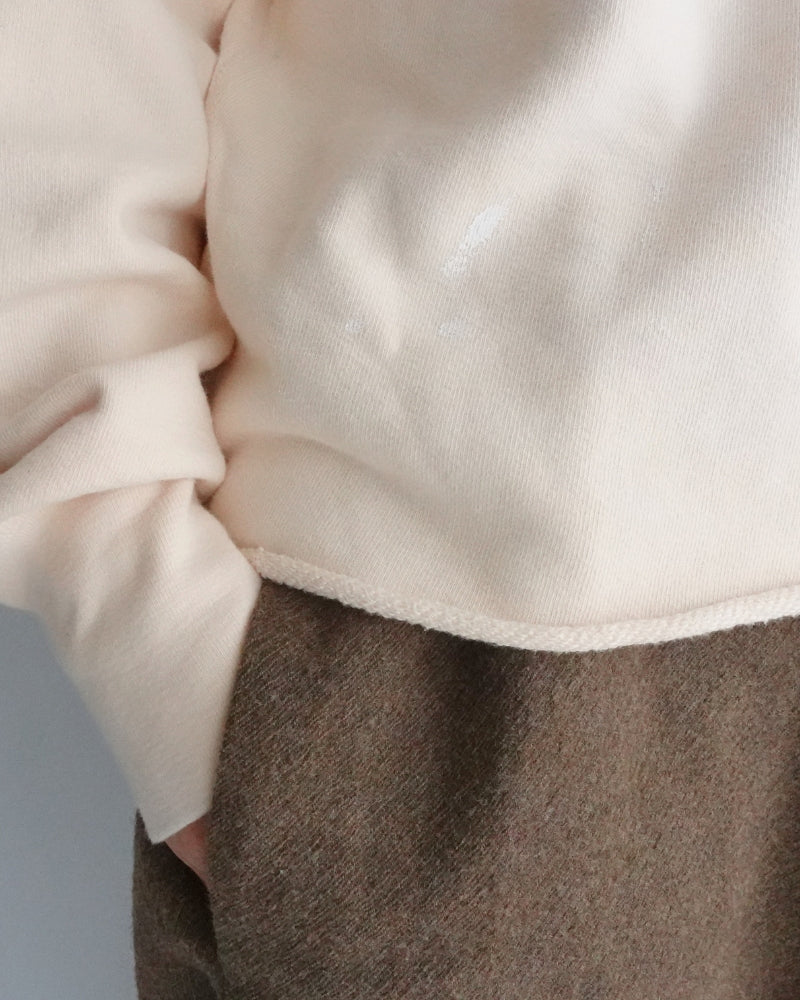 Vintage Sweat Double Gusset Pullover in White