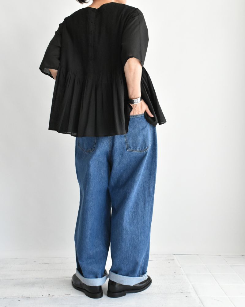 13oz Uneven Yarn Buggy Denim Pants in VintageWash