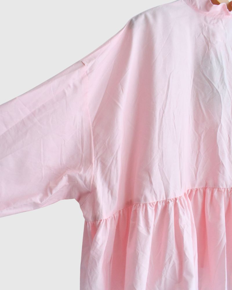 Back Gathered Blouse in Pink
