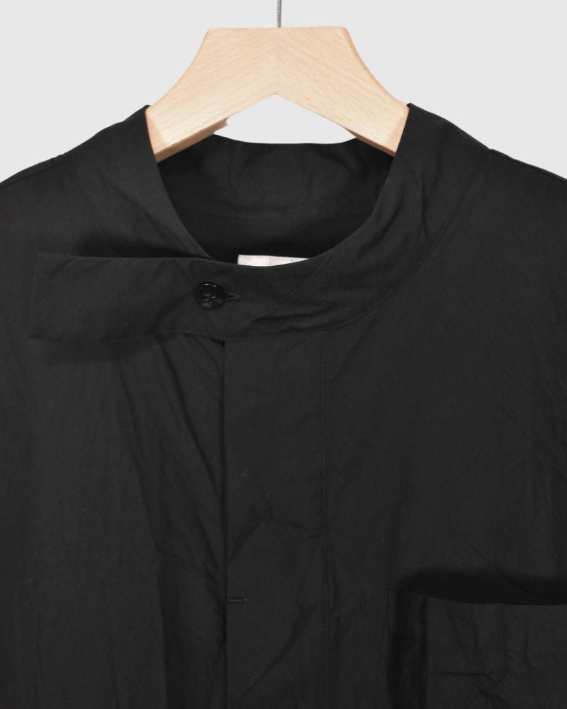 Sideway Collar Dress in Black