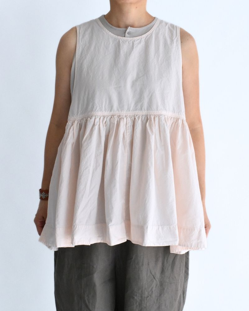 Sleeveless Gathered Top in Pink
