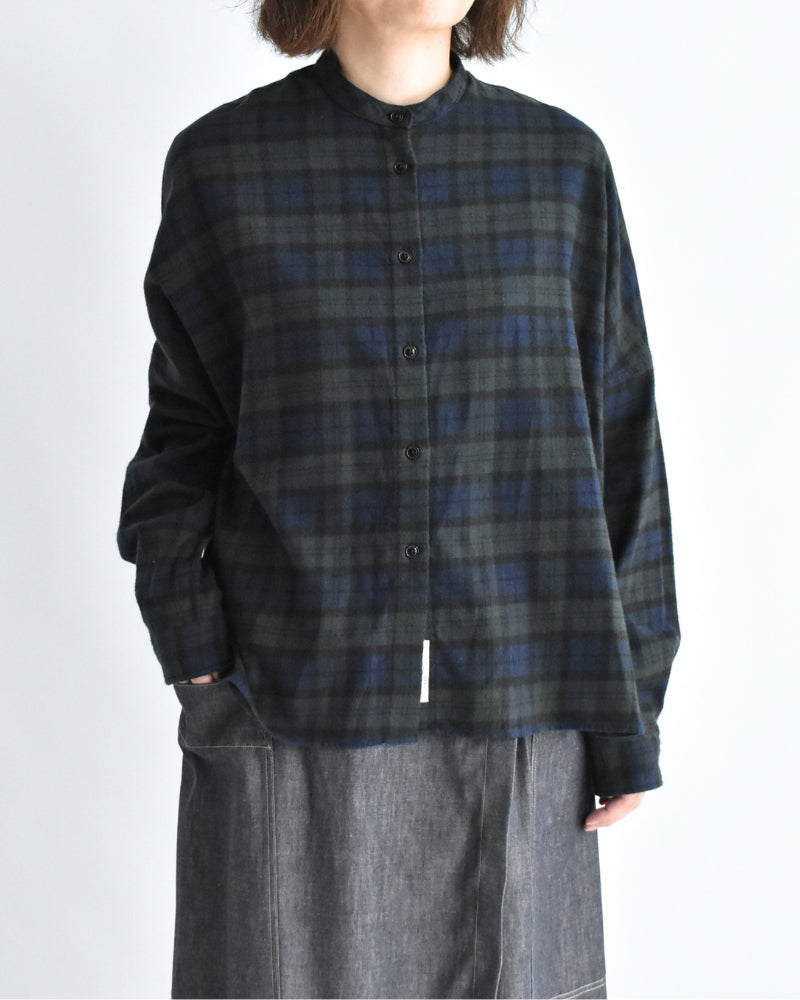 Oversized Shirt in Black Watch Check