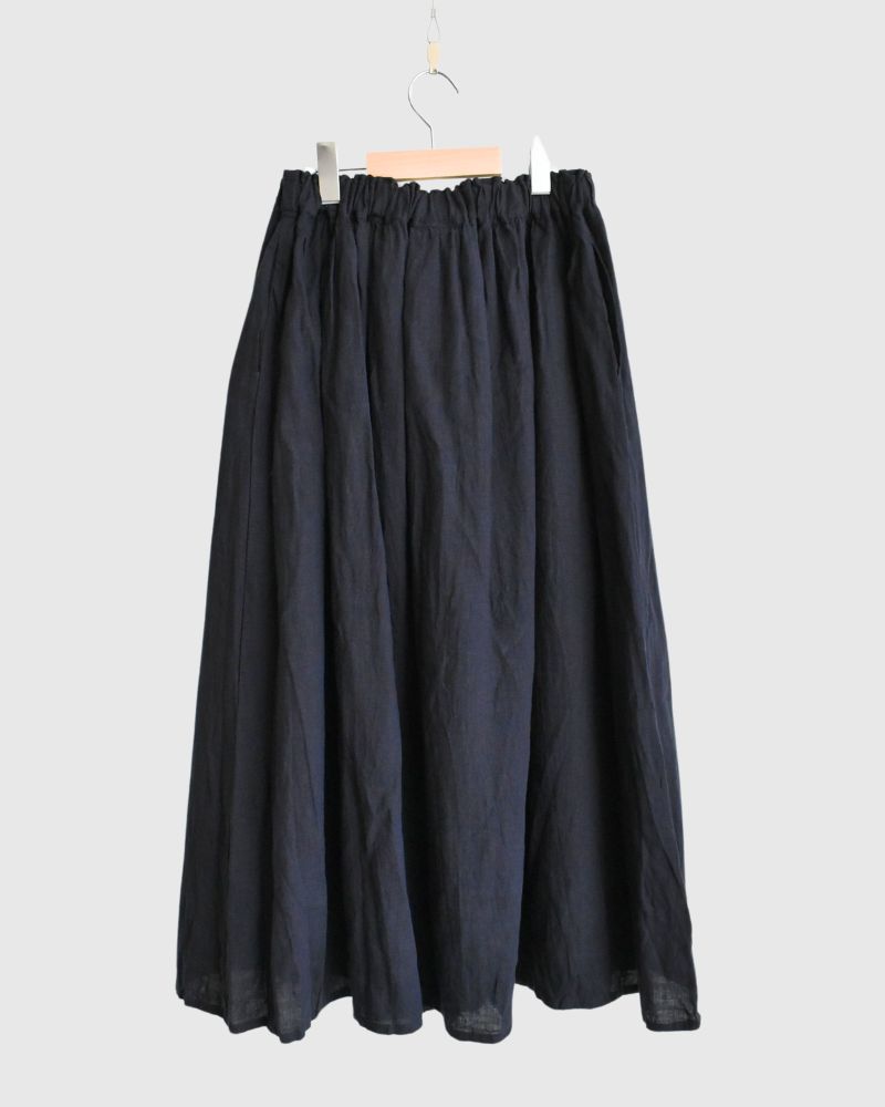 French Linen Skirt in Navy