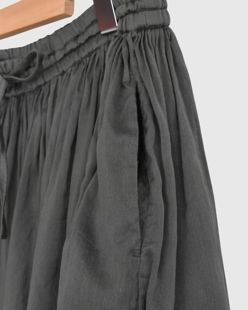 RAJASTHAN TUCK GATHERED SKIRT WITH LINING in Gray
