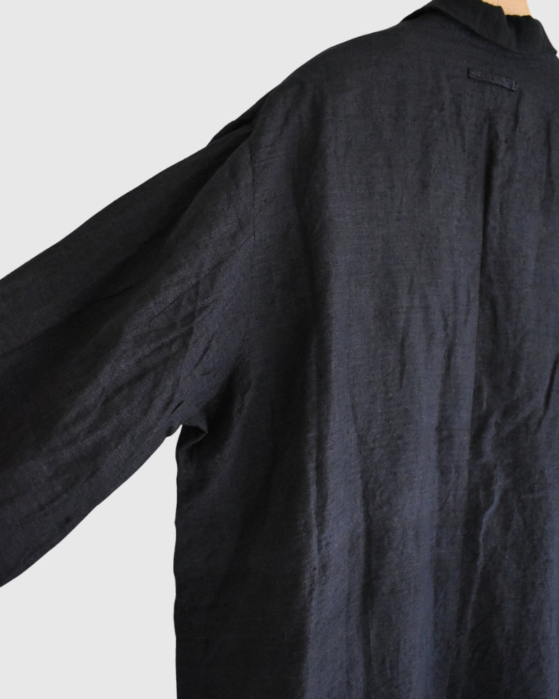 Handwoven 40 Linen Jacket in DarkNavy