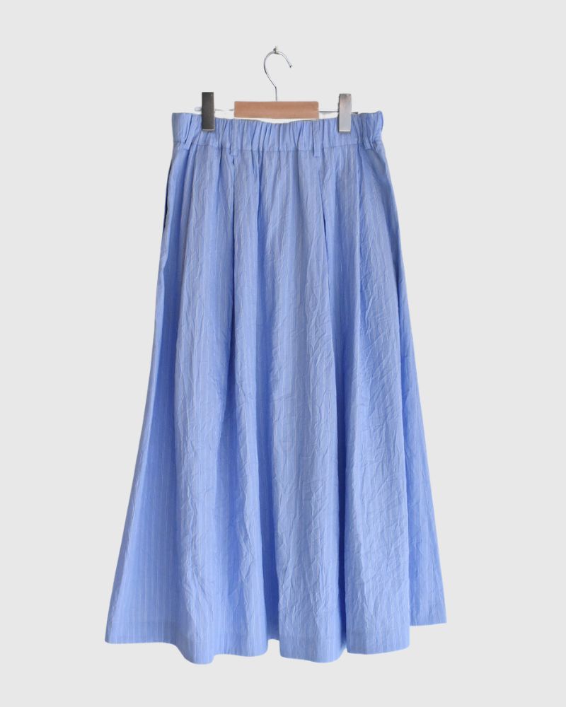 MIRA-CC Tuck Skirt in SaxStripe