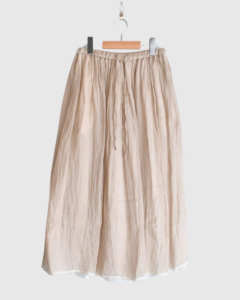 Reversible skirt in Flax/White