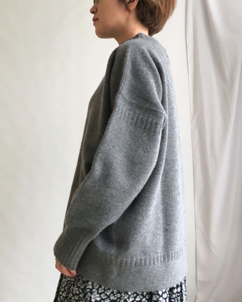 HERIOT Big Silhouette Knit in Gray