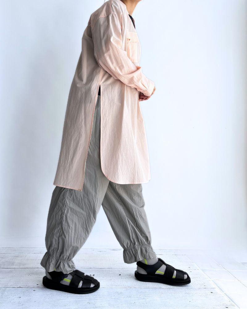 Hem Frill Pants in Gray