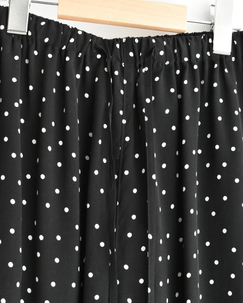 Ipeker Print Easy Pants in BlackDot