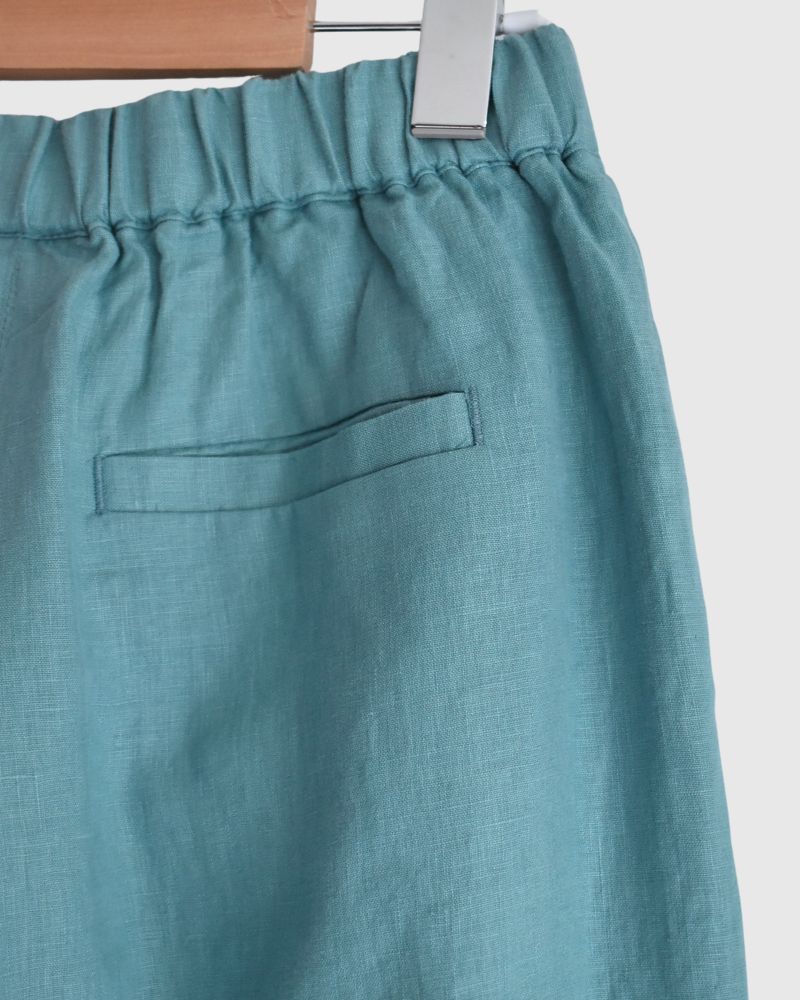 Colored Linen Pants in Turquoise