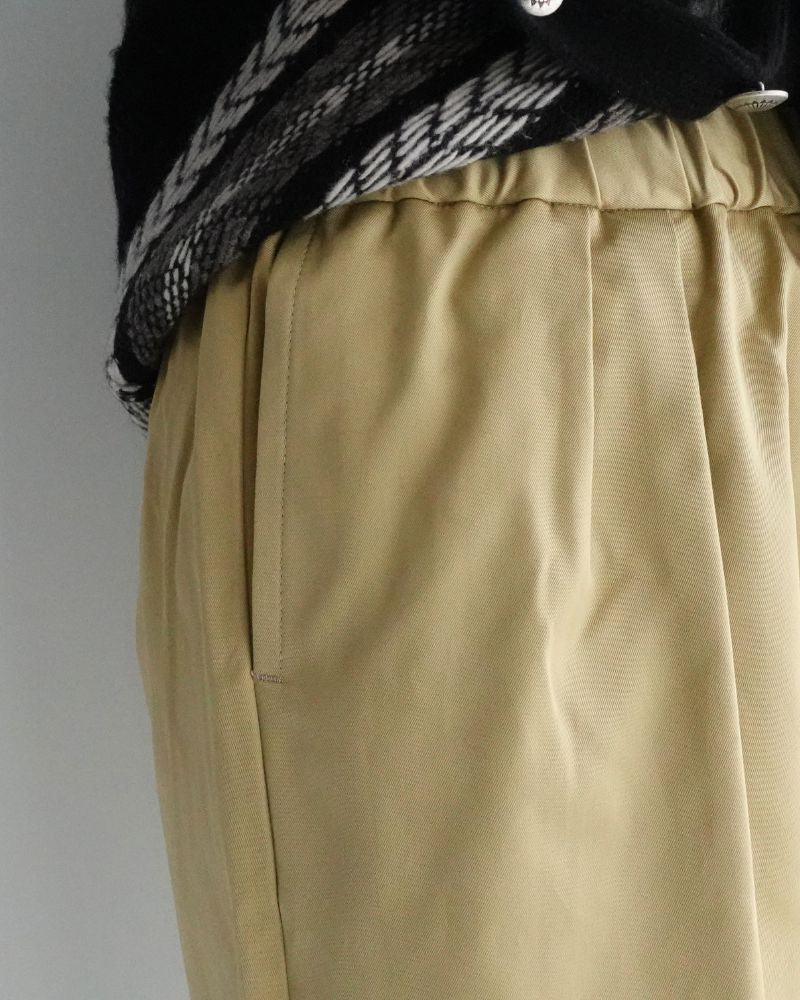 West Point 2-Tuck Tapered Easy Pants in Beige