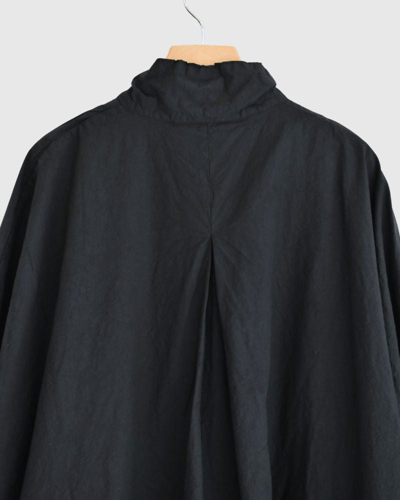 Cotton wide silhouette dress in NavyBlack