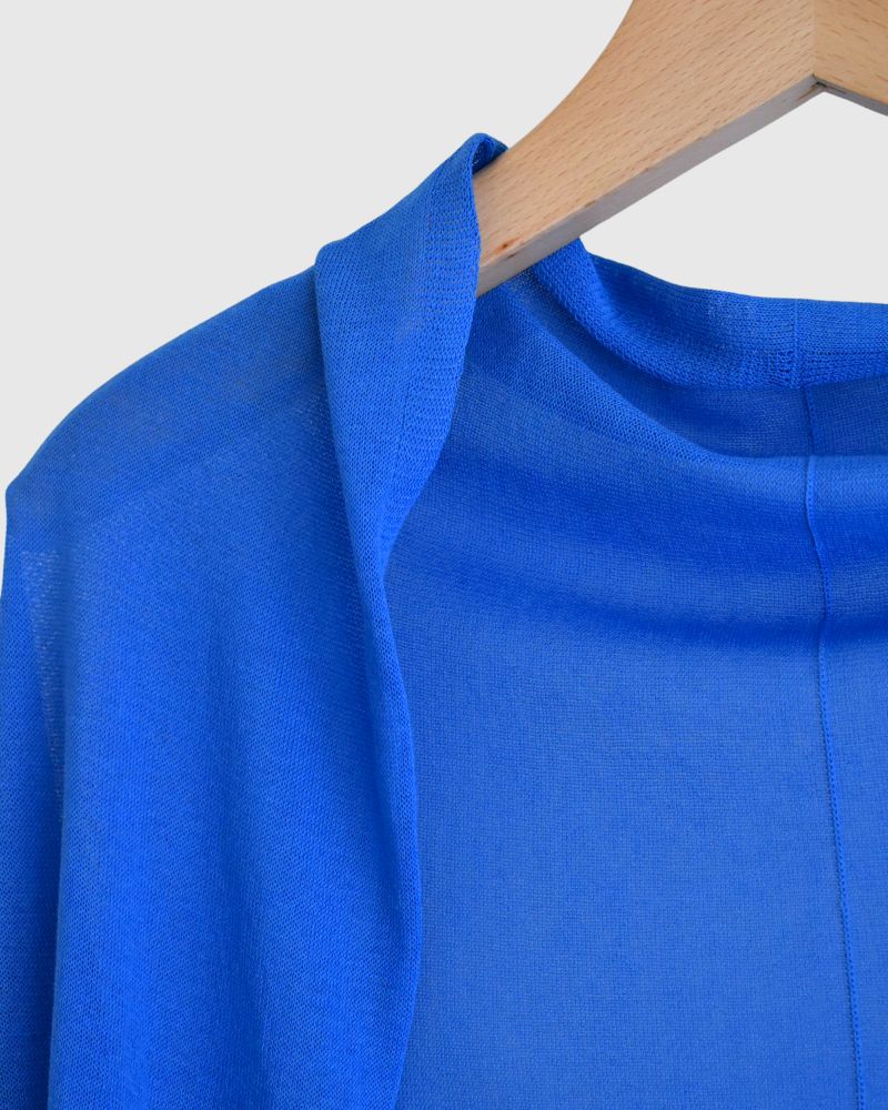 Modal knit cache-coeur in Blue