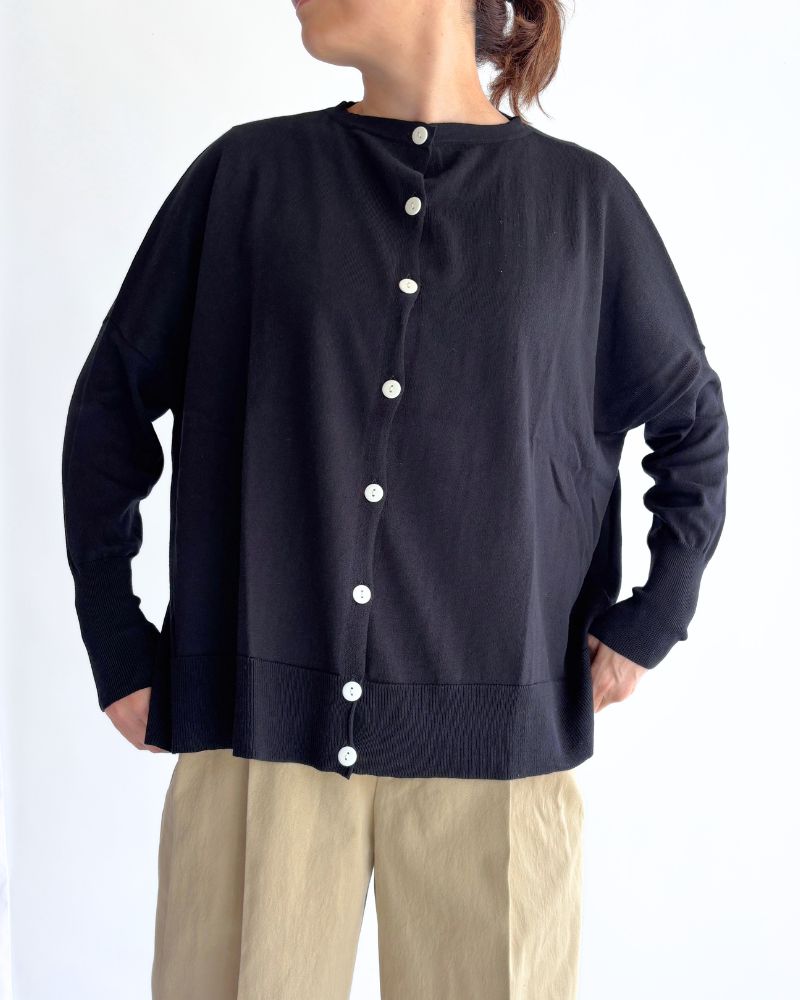 5COLOR 2WAY Cardigan in Black