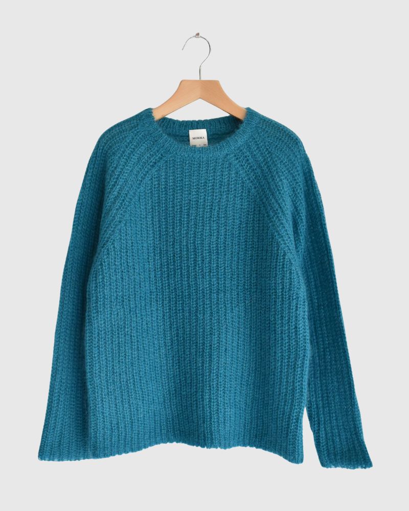 Mohair pullover in Turquoise