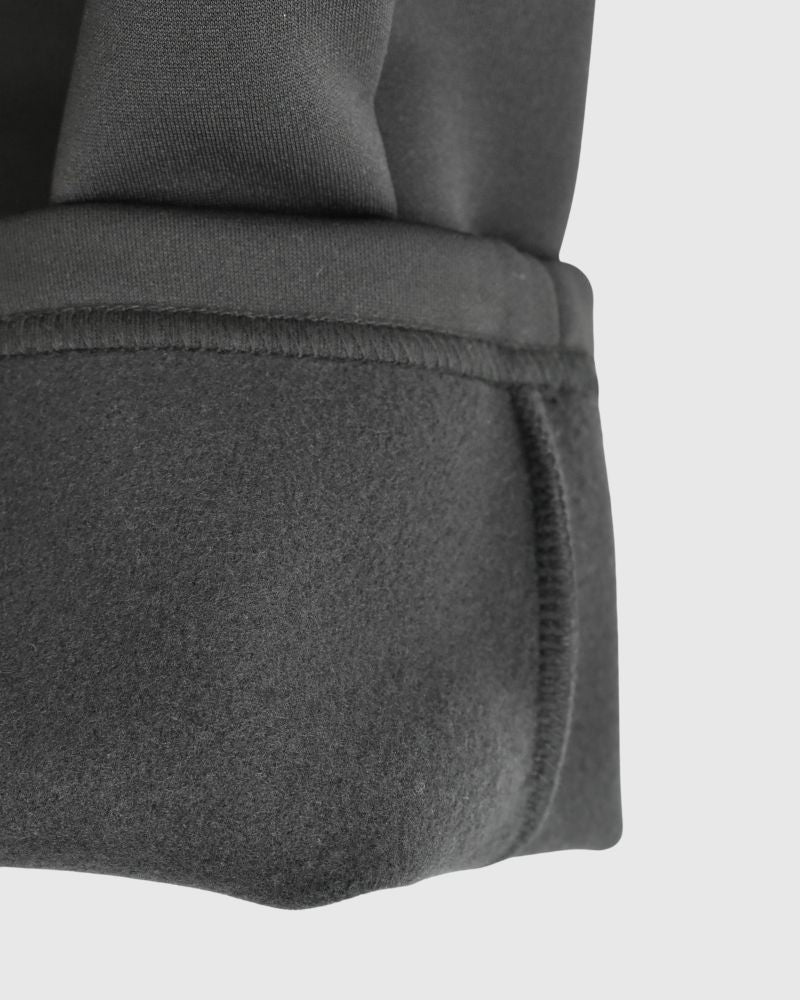 Fleece-lined poncho jodhpurs trousers 'RUNKY' in Black