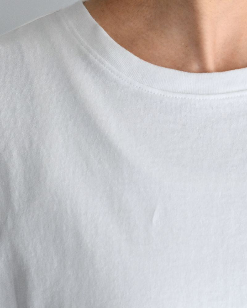 Half-Sleeve Drawstring T-shirt in White