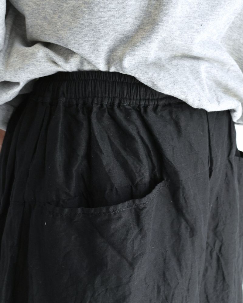 Handwoven Selvedge Cotton Linen Pants in Black