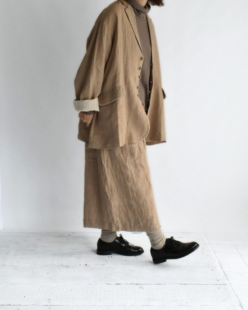 Handwoven 40 Linen Jacket in Beige