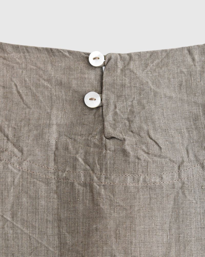 Handwoven 60x60 Linen Pullover Shirt in Beige