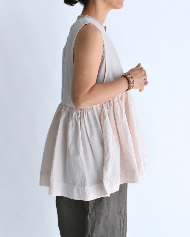 Sleeveless Gathered Top in Pink